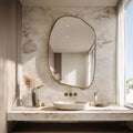 Handmade Moroccan Brass Vanity Mirror, Antique Wall Decor, Bathroom Accent