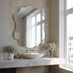 Artisan Brass Mirror, High-End Designer Wall Mirror, Contemporary Luxury Decor