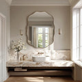 Sculptural Brass Mirror, Handmade Luxury Statement Wall Art, Modern Interior Miror