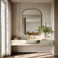 Luxury Modern Brass Mirror, Handmade Decorative Wall Art for Elegant Interiors