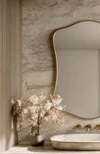 Brass Mirror, Luxury Wall Art Mirror, Handmade Modern Home Decor — view 6