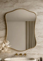 Brass Mirror, Luxury Wall Art Mirror, Handmade Modern Home Decor — view 5