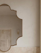 Italian Style Brass Mirror, Luxury Gold Wall Mirror, Designer Home Decor — view 2