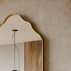 Brass Vanity Mirror, Antique Brass Wall Decor — view 5