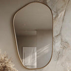 Organic Wavy Brass Mirror, Luxury Designer Mirror, Handmade Wall Sculpture — view 6