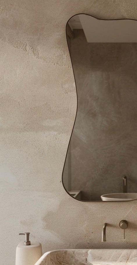 Sculptural Brass Mirror, Handmade Luxury Statement Wall Art, Modern Interior Decor — view 3