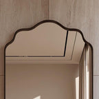 Handmade Moroccan Brass Vanity Mirror, Antique Wall Decor, Bathroom Accent — view 2