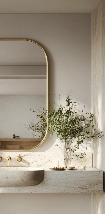 Minimalist Brass Wall Mirror, Handmade Decorative mirror for Elegant Interiors — view 4