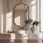 Handmade Moroccan Brass Vanity Mirror, Antique Wall Decor, Bathroom Accent
